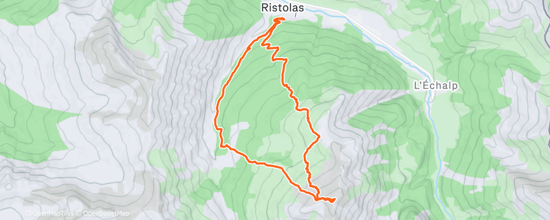 Map of the activity, Trail le matin