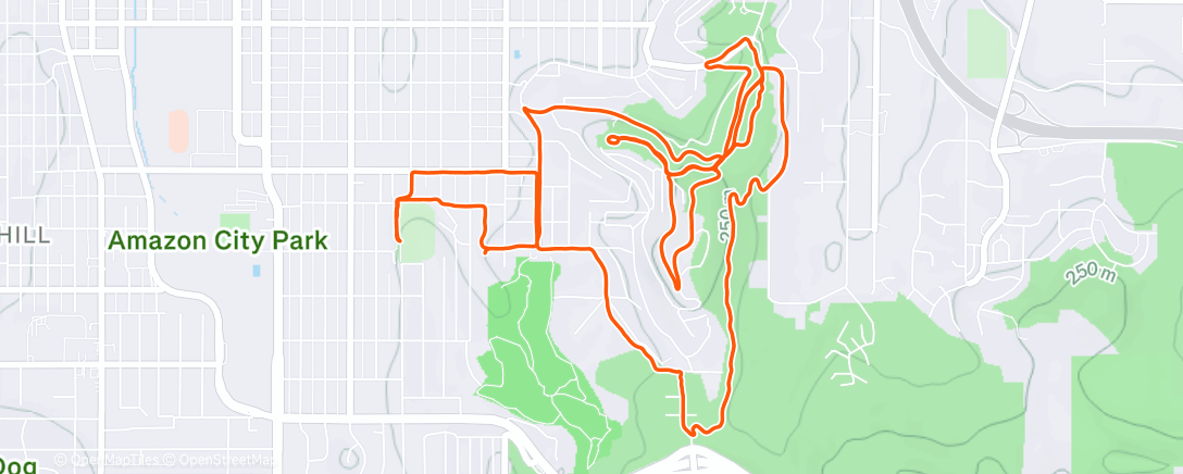 Map of the activity, Dov’s ride