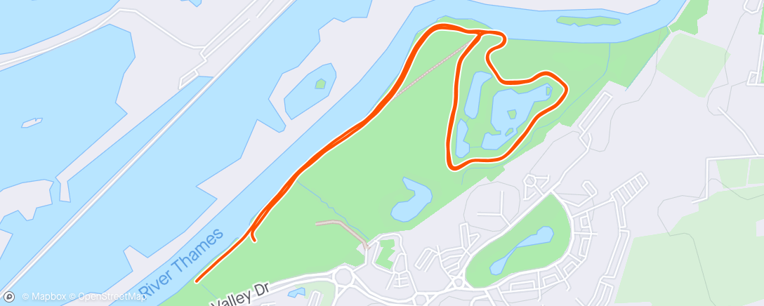 Map of the activity, Reading parkrun