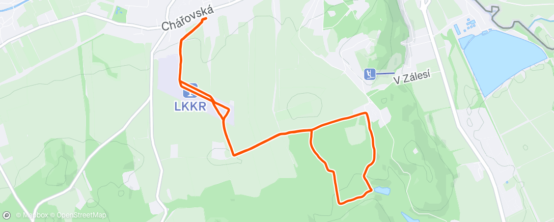 Map of the activity, Afternoon Run