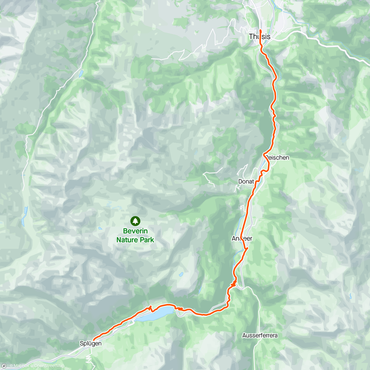 Map of the activity, Kinomap - 🚴DayTour 07:SanBernardino (B/D) - Splügen