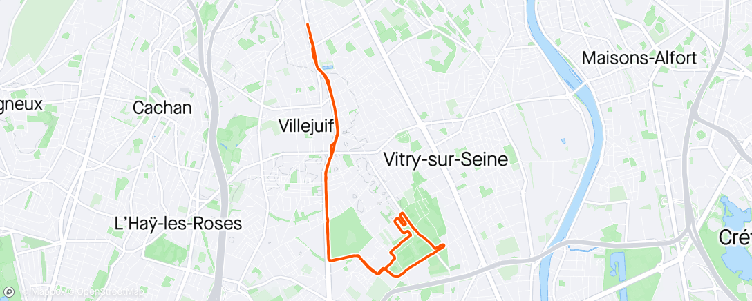 「Course à pied matinale」活動的地圖