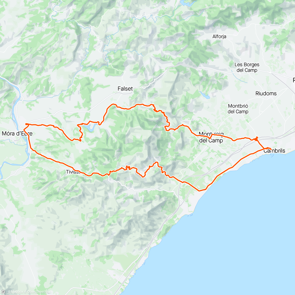 Map of the activity, Col de Fatxes, Colldejou
