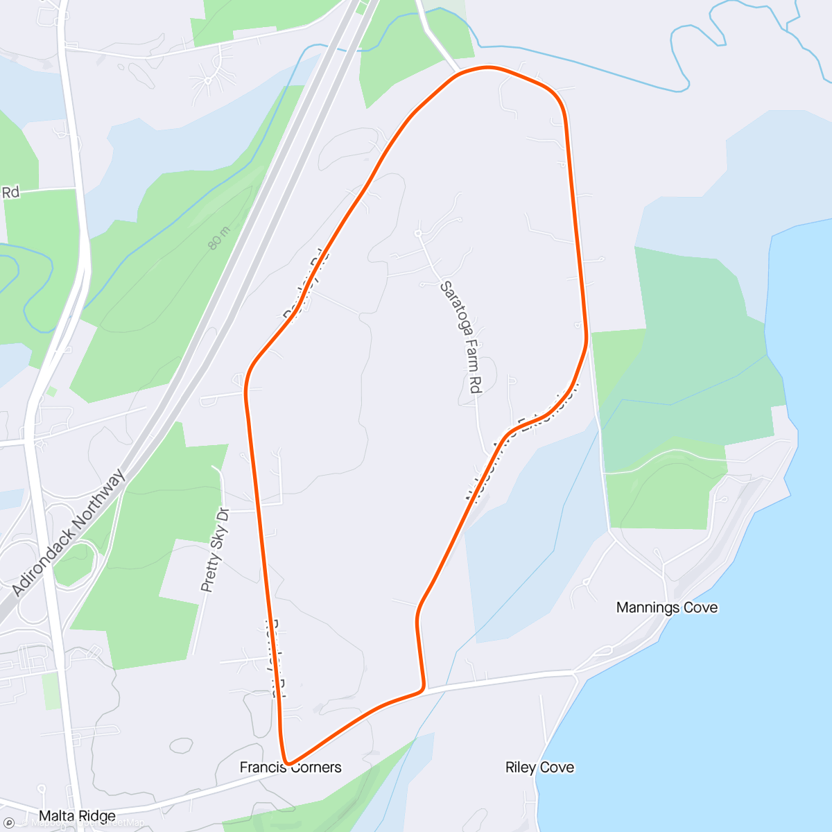 Map of the activity, ROUVY - Malta Ridge, New York