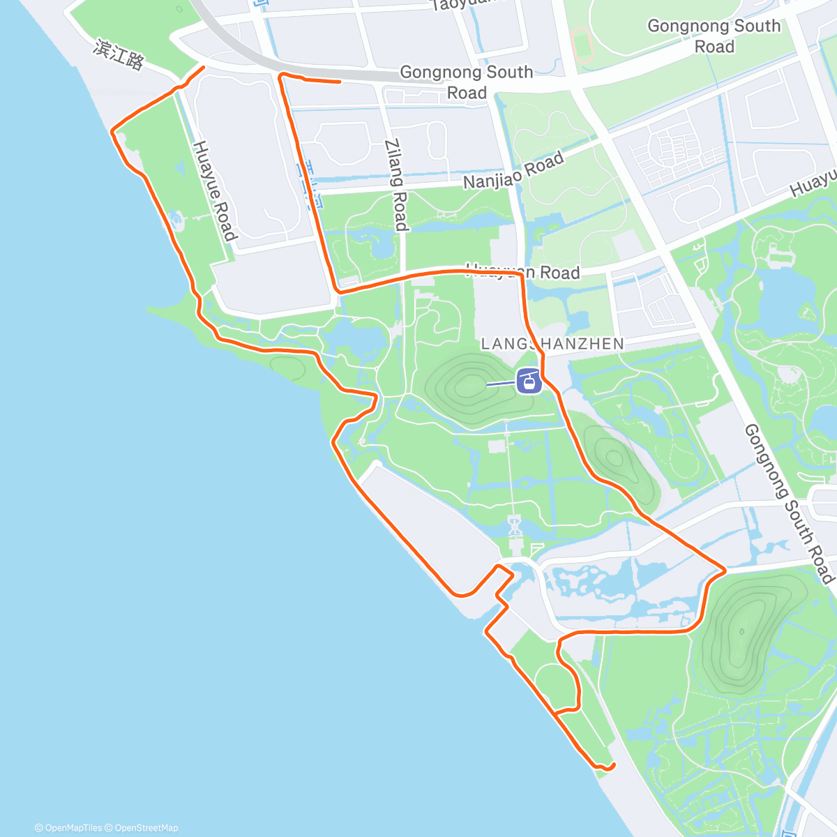 Map of the activity, Afternoon Run