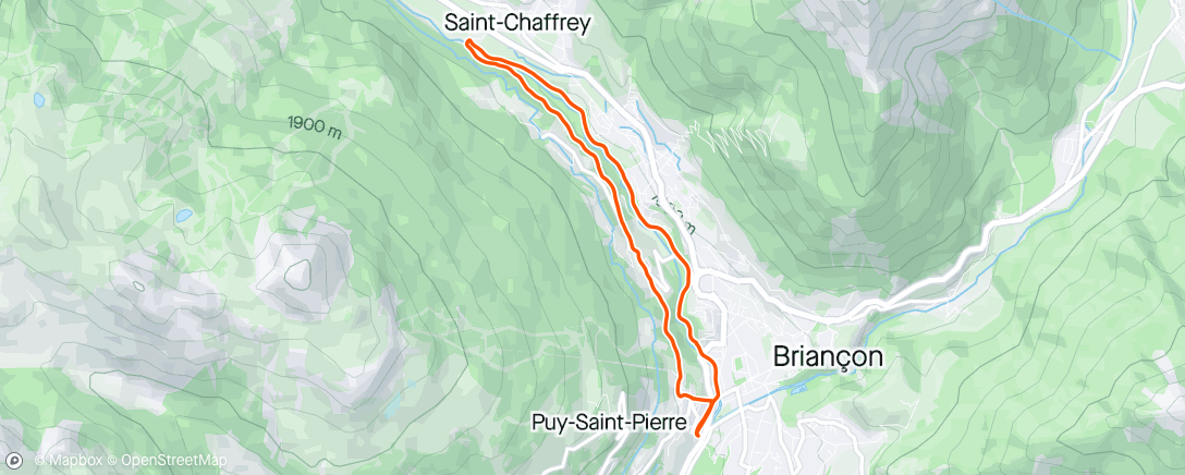 Map of the activity, Trail en soirée