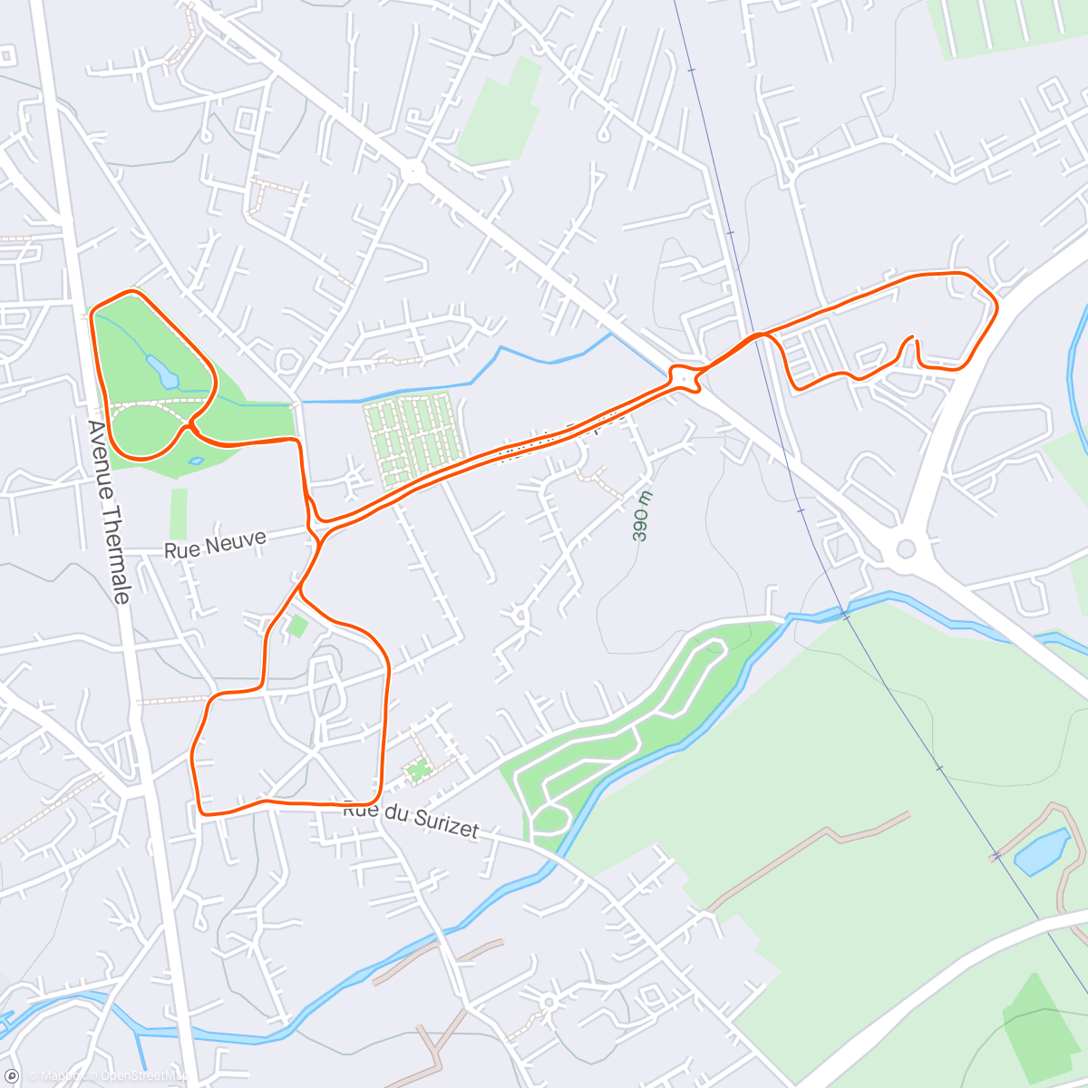 Map of the activity, Test Sport 2000