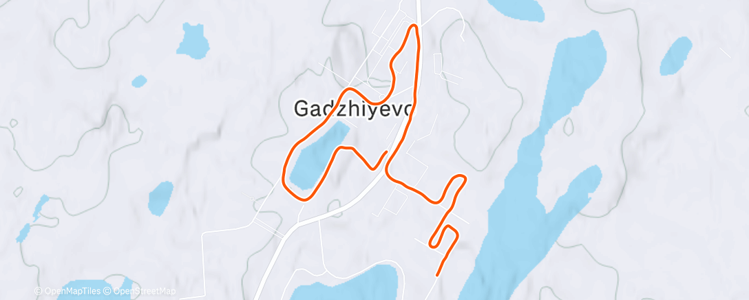 Map of the activity, Afternoon Run