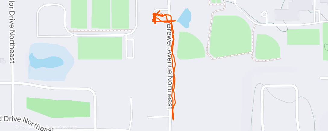 Map of the activity, Evening Walk