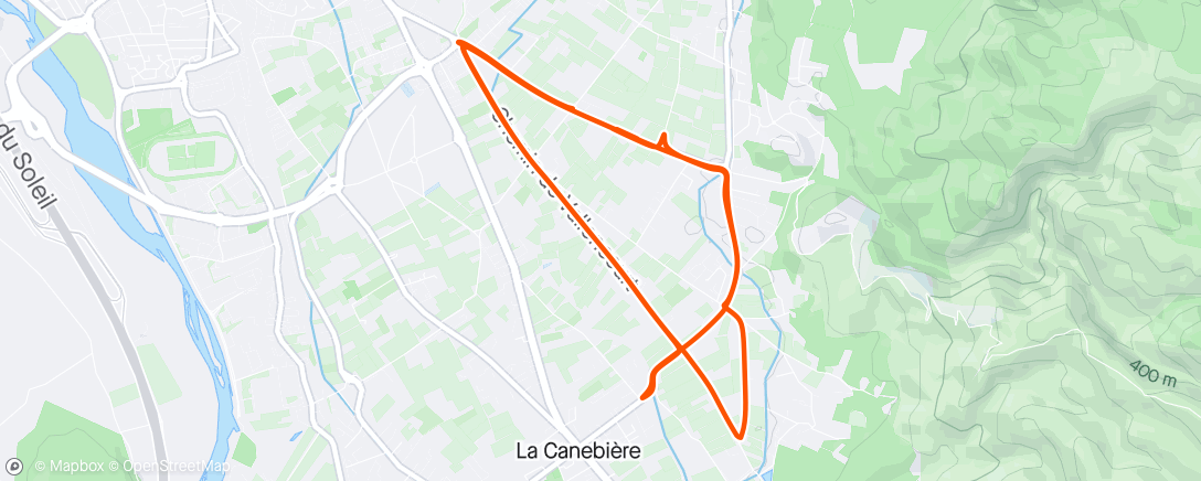 Map of the activity, Échauffement Grand prix de Cavaillon