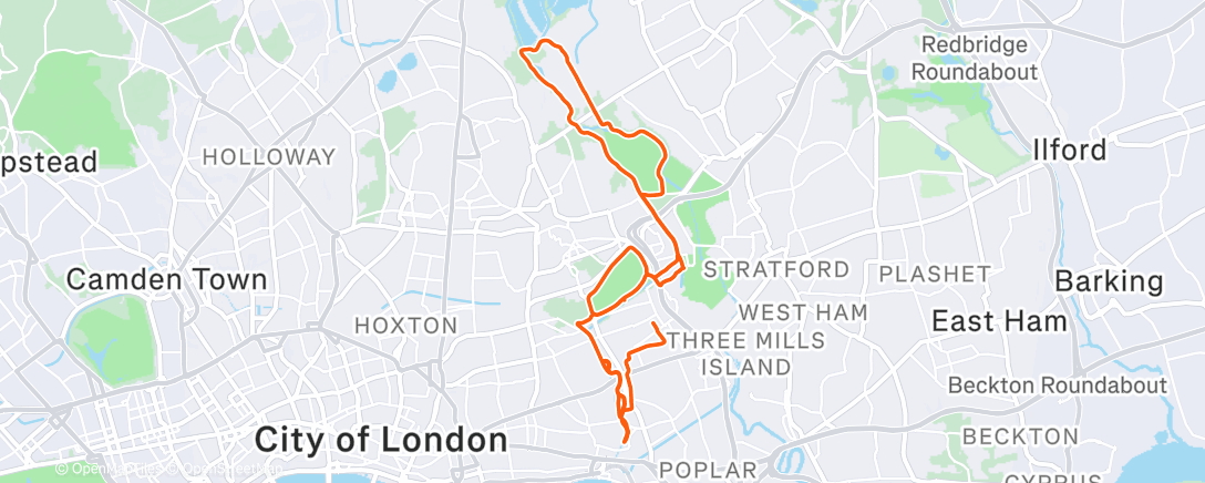 Map of the activity, Saturday long