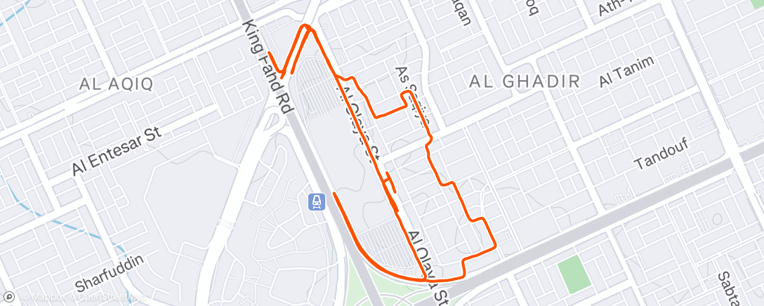 Map of the activity, Morning Run