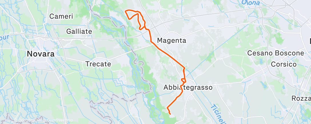 Map of the activity, Morning Ride