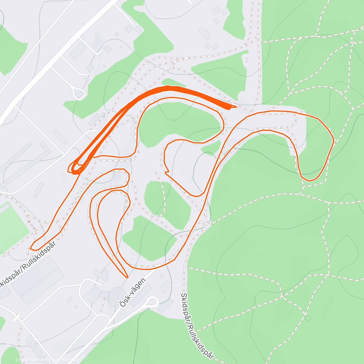 Map of the activity, Warm up Sprint Östersund😅😅😅 / P8
