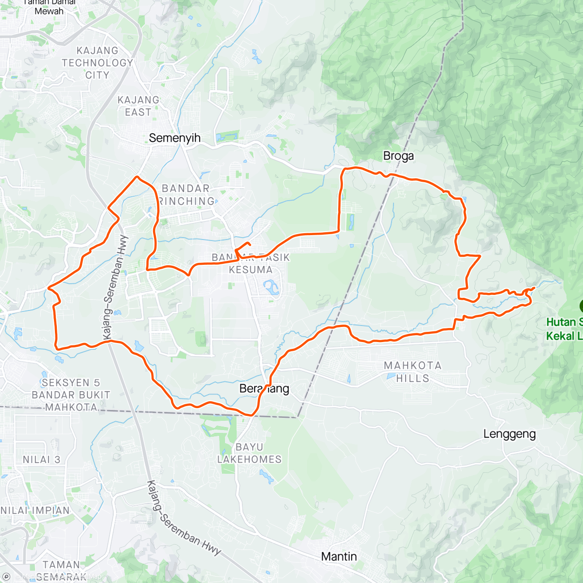 Map of the activity, 27 Puasa | MASYAALLAH route