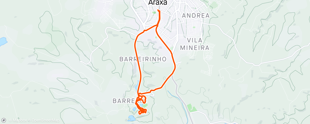 Map of the activity, Araxá preride