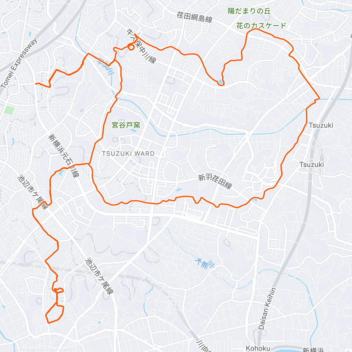 Map of the activity, 近所の坂40 #18-7 Day1