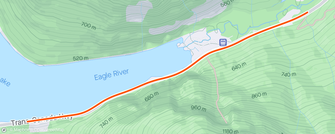 Map of the activity, ROUVY - Three Valley Lake to Revelstoke | Canada
