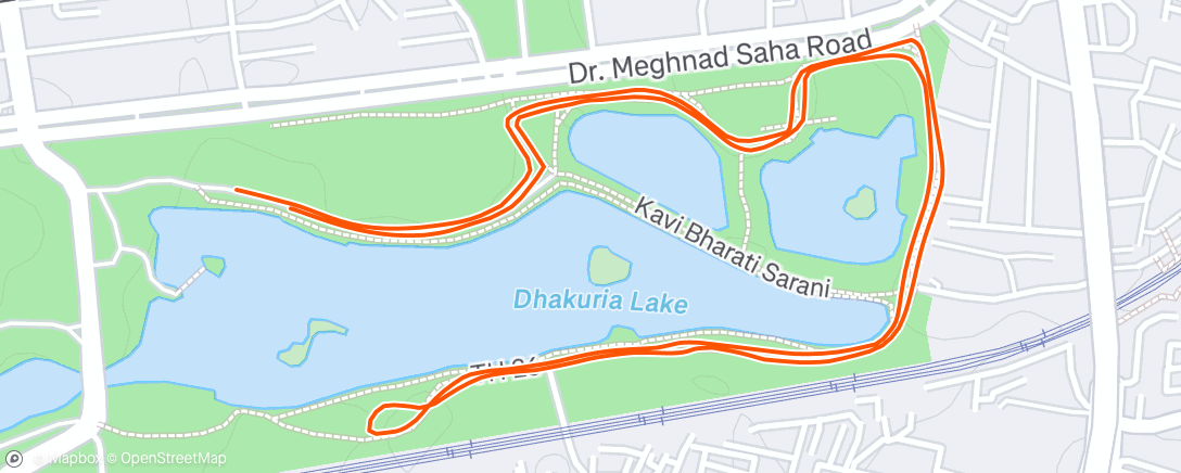 Map of the activity, Morning Run
