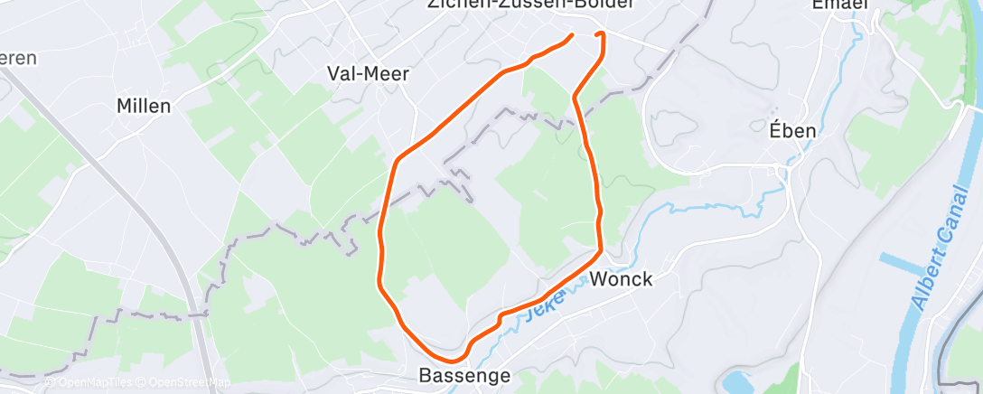 Map of the activity, Ochtendloop