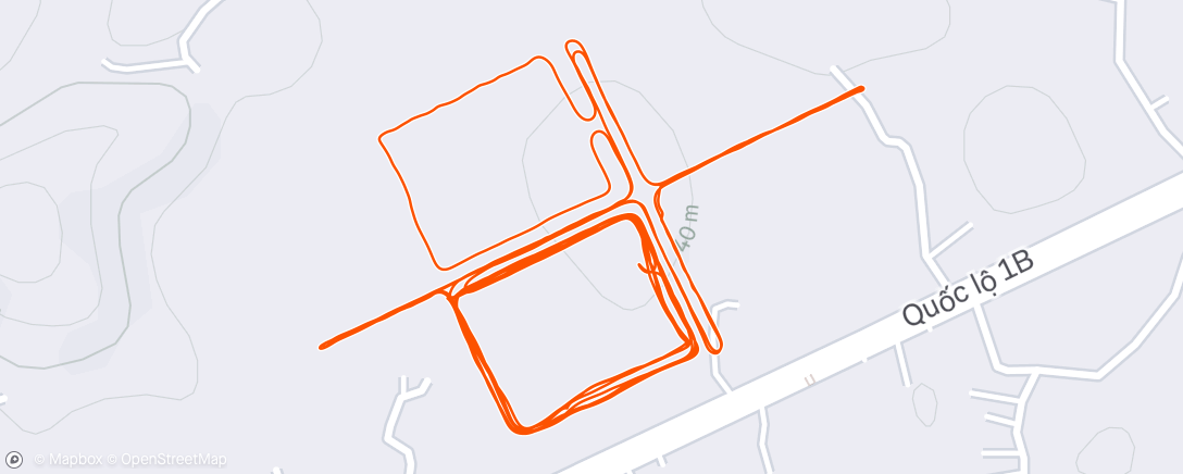 Map of the activity, Afternoon Run