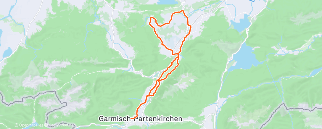 Map of the activity, Mittagsradfahrt