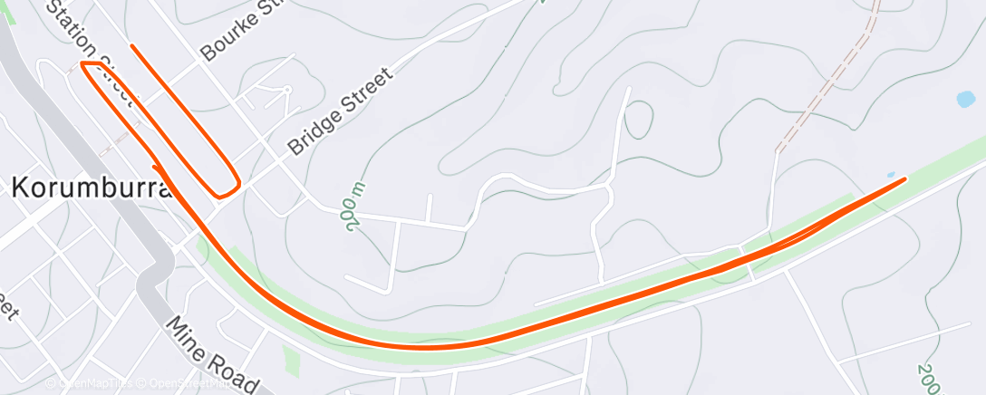 Map of the activity, Morning Run