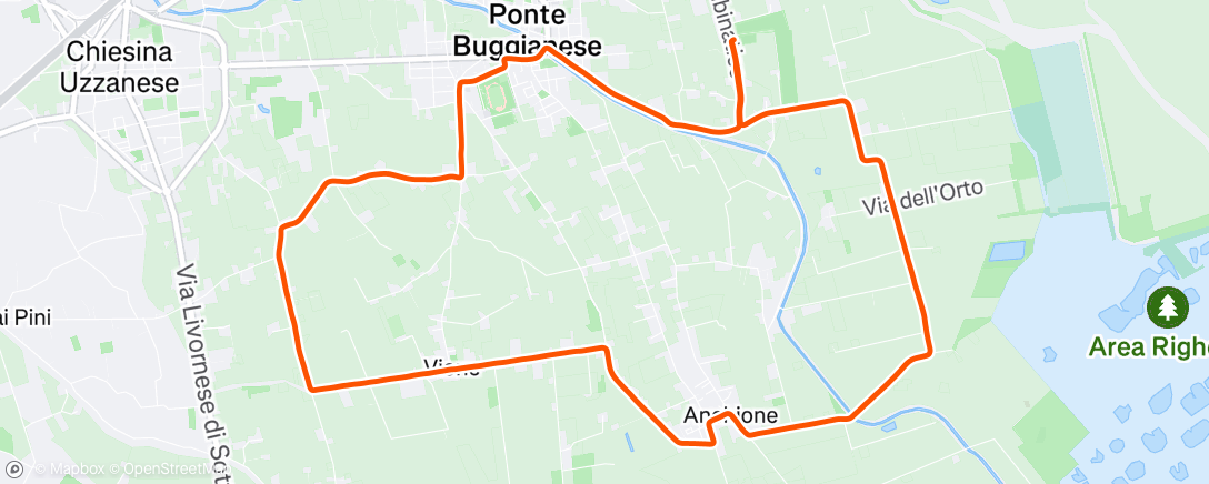 Map of the activity, Corsa mattutina