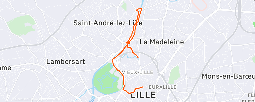 Map of the activity, Trail dans l'après-midi