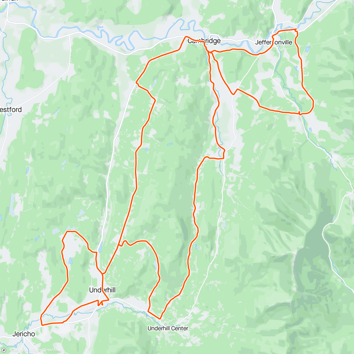 Map of the activity, Exploring Vermont