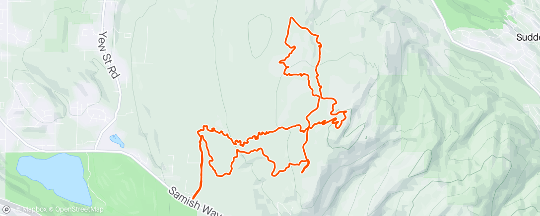 Map of the activity, Astronics mountain biking club