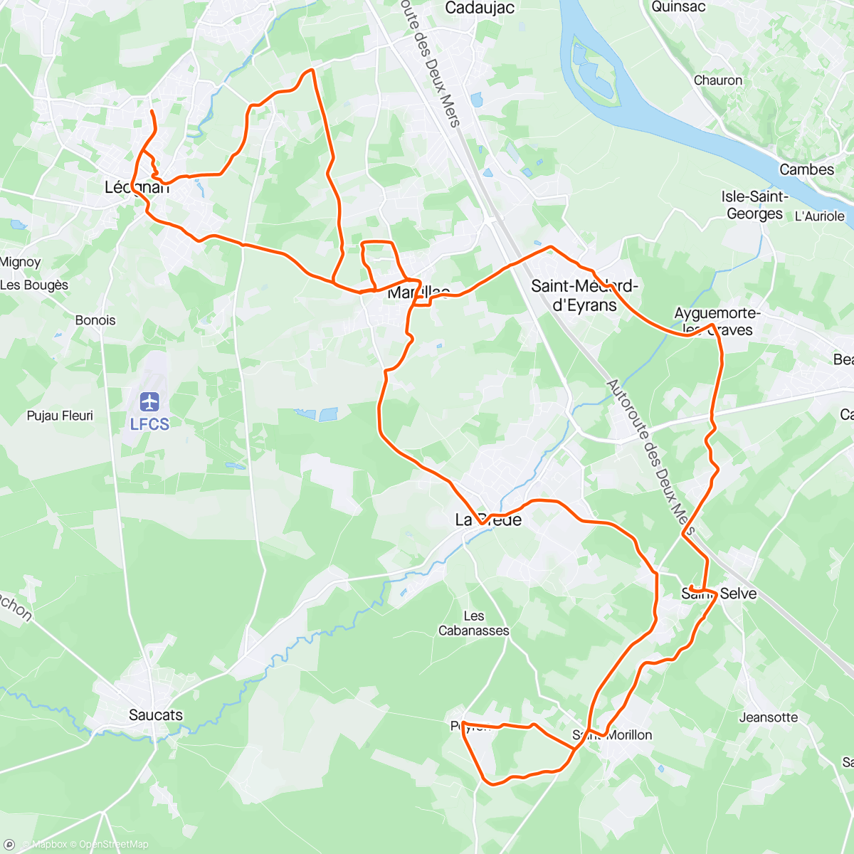 Mappa dell'attività Sortie vélo avec l’ASPOM Cyclo et le 💨💨