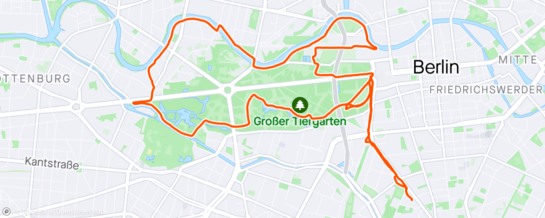Map of the activity, First run back since the bike accident last Monday