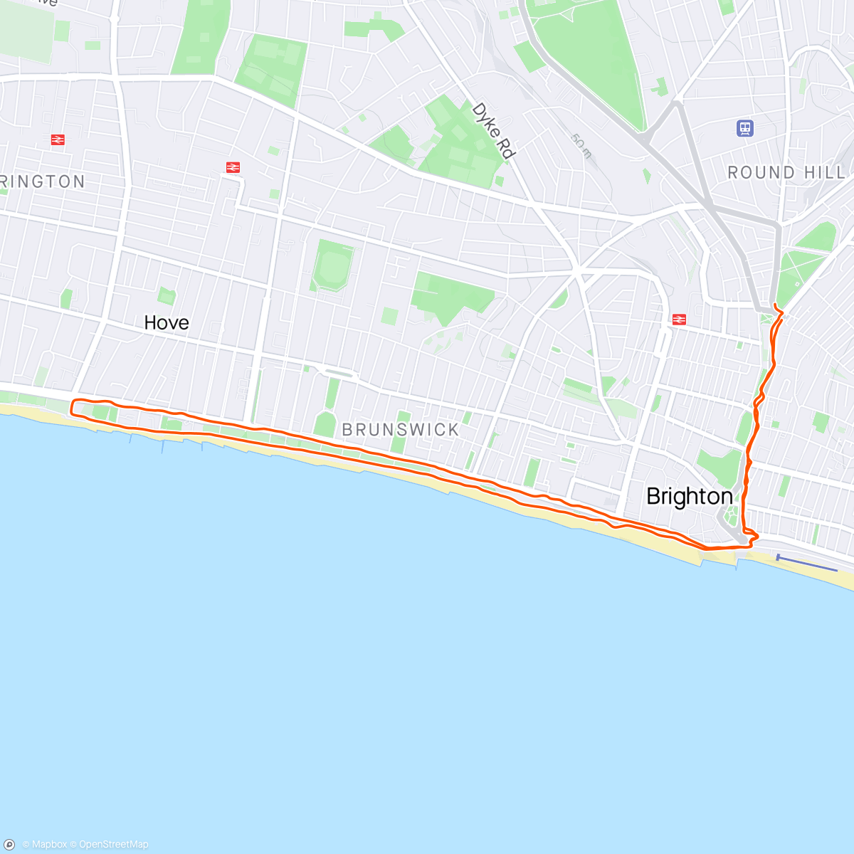 Map of the activity, Very nearly didn’t go