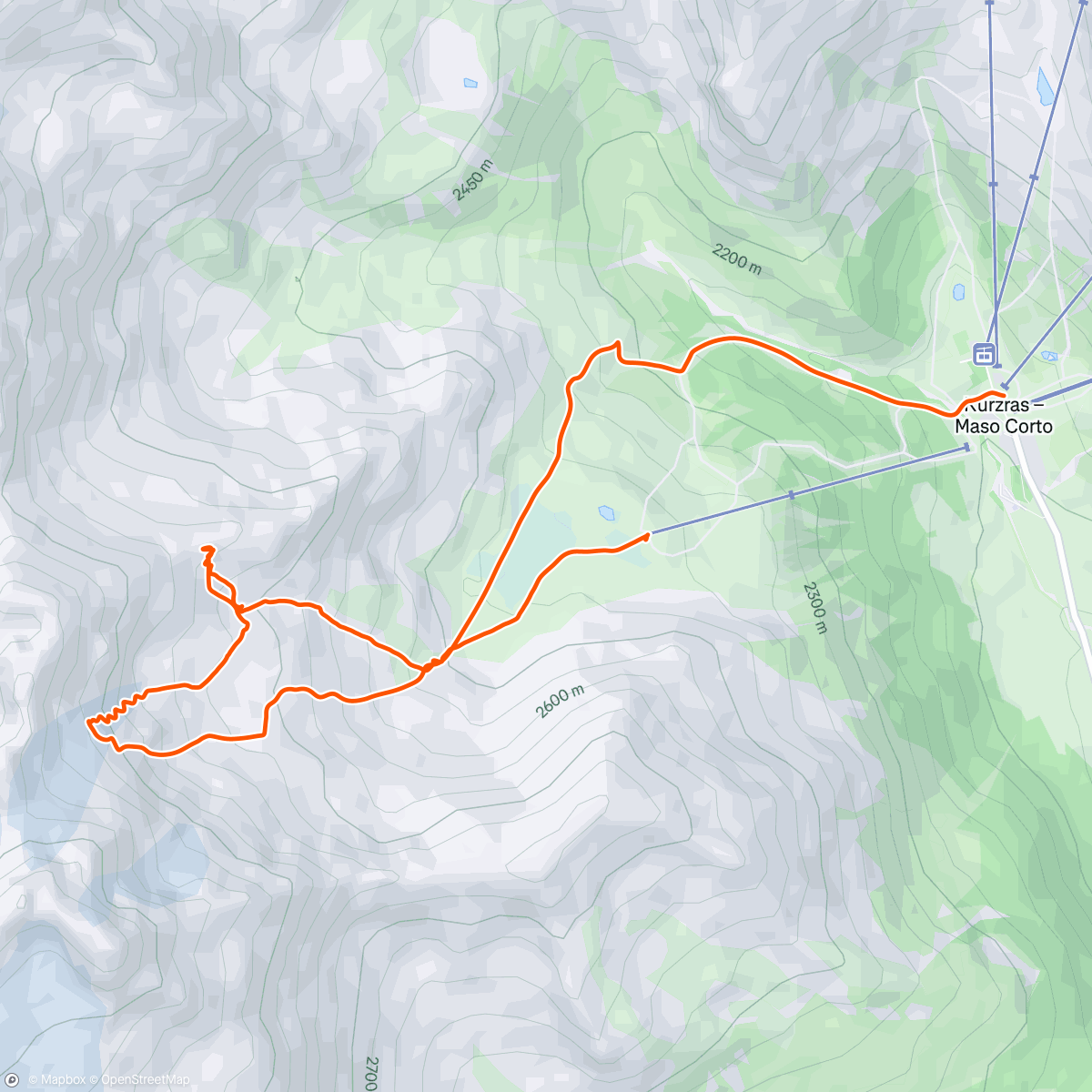 Map of the activity, Morning Backcountry Ski