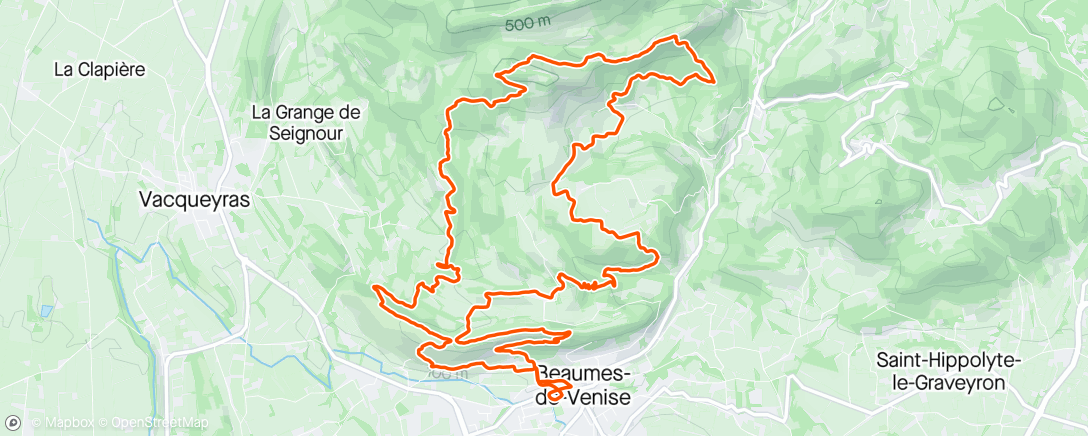 Map of the activity, Trail de Baumes de Venise