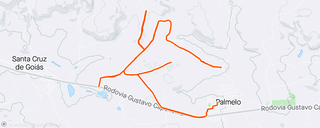 Map of the activity, Volta de bicicleta à tarde