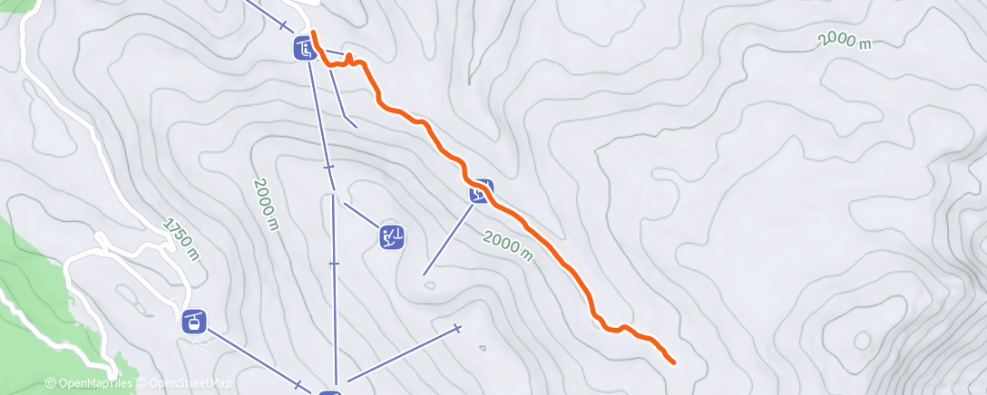 Map of the activity, Afternoon Hike