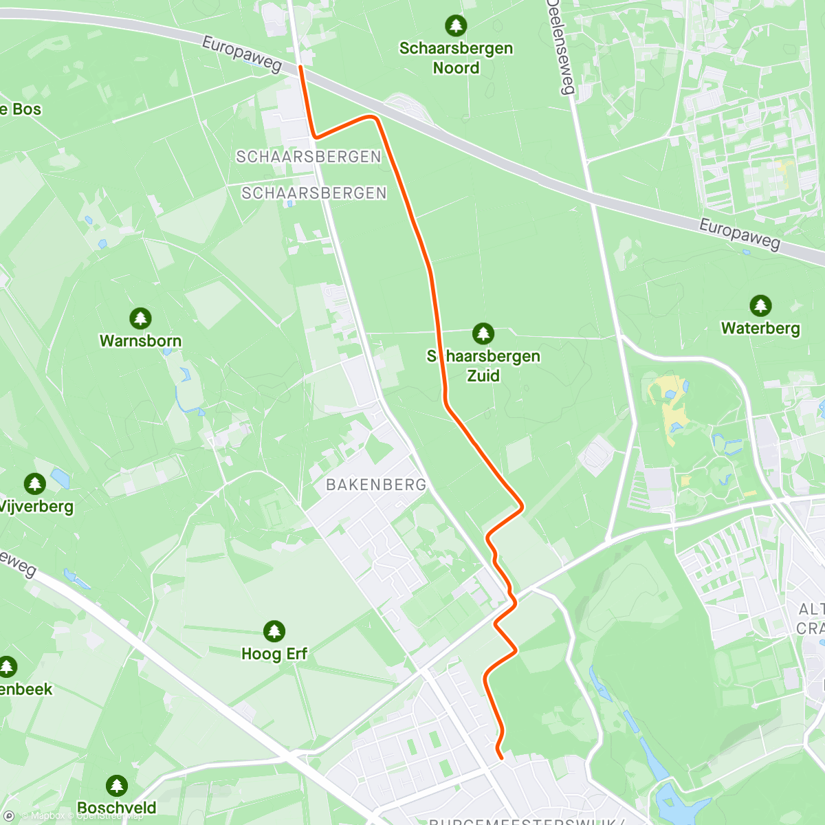 Map of the activity, Bike 4/5