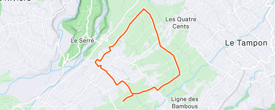 Map of the activity, Trail le matin ☁