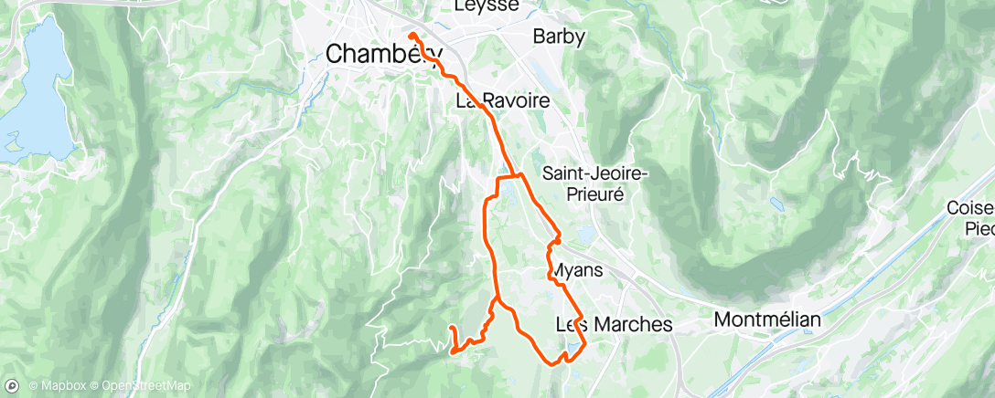 Map of the activity, 2x 15' dans le Granier