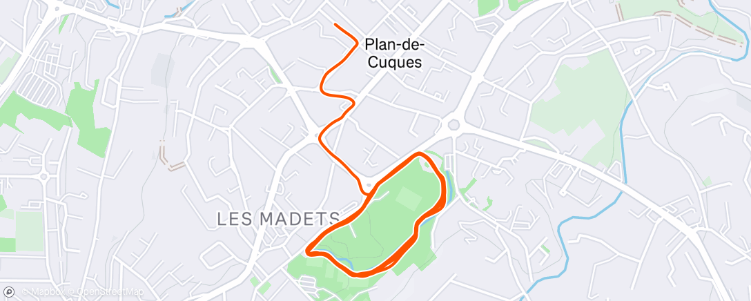 Map of the activity, Running