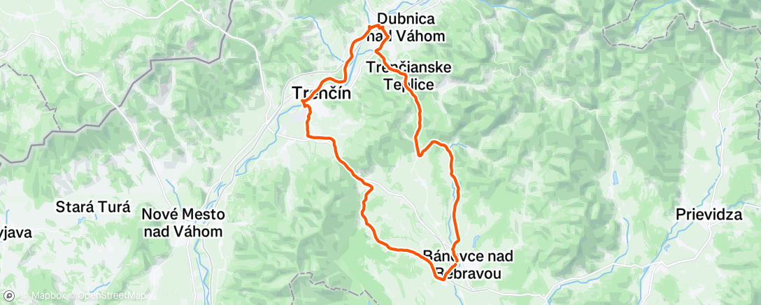 Map of the activity, Afternoon Ride