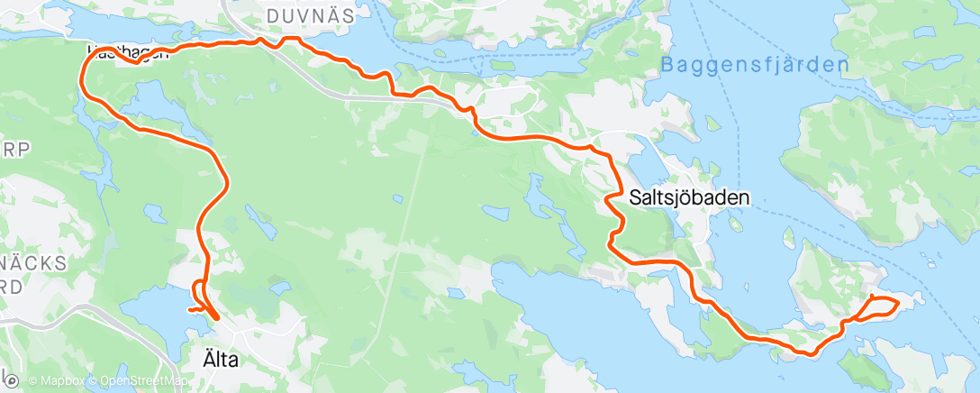 Map of the activity, Asfalt till älgö