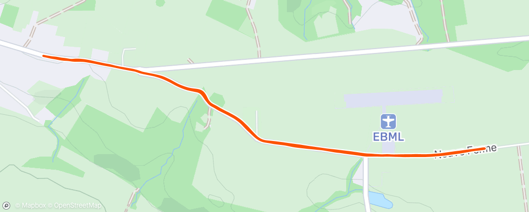 Map of the activity, Course à pied en soirée