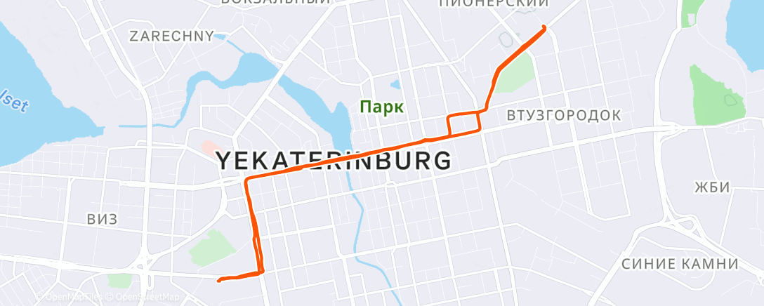 Map of the activity, Утренний велозаезд