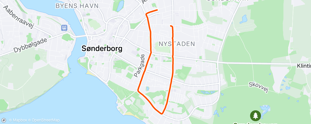 Map of the activity, Evening Run