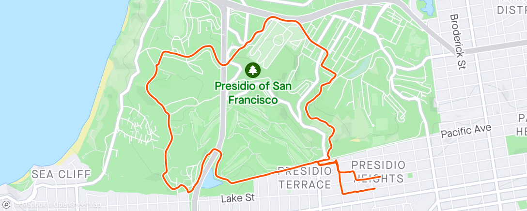 Map of the activity, run club