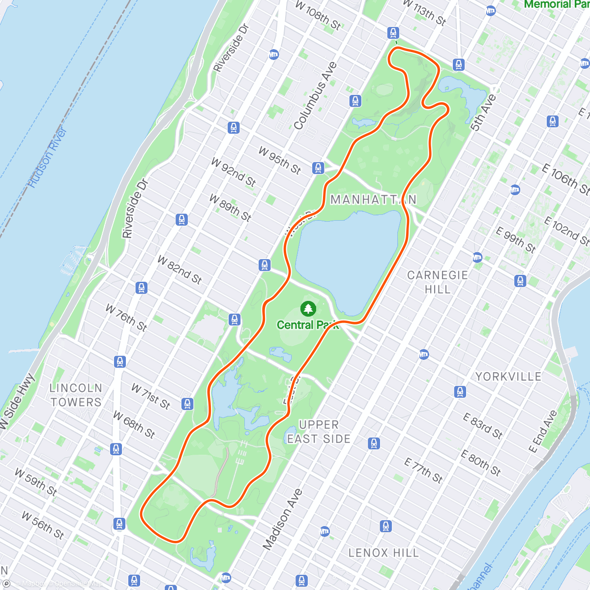 Mapa de la actividad, Zwift - 2x15 FTP Intervals in New York