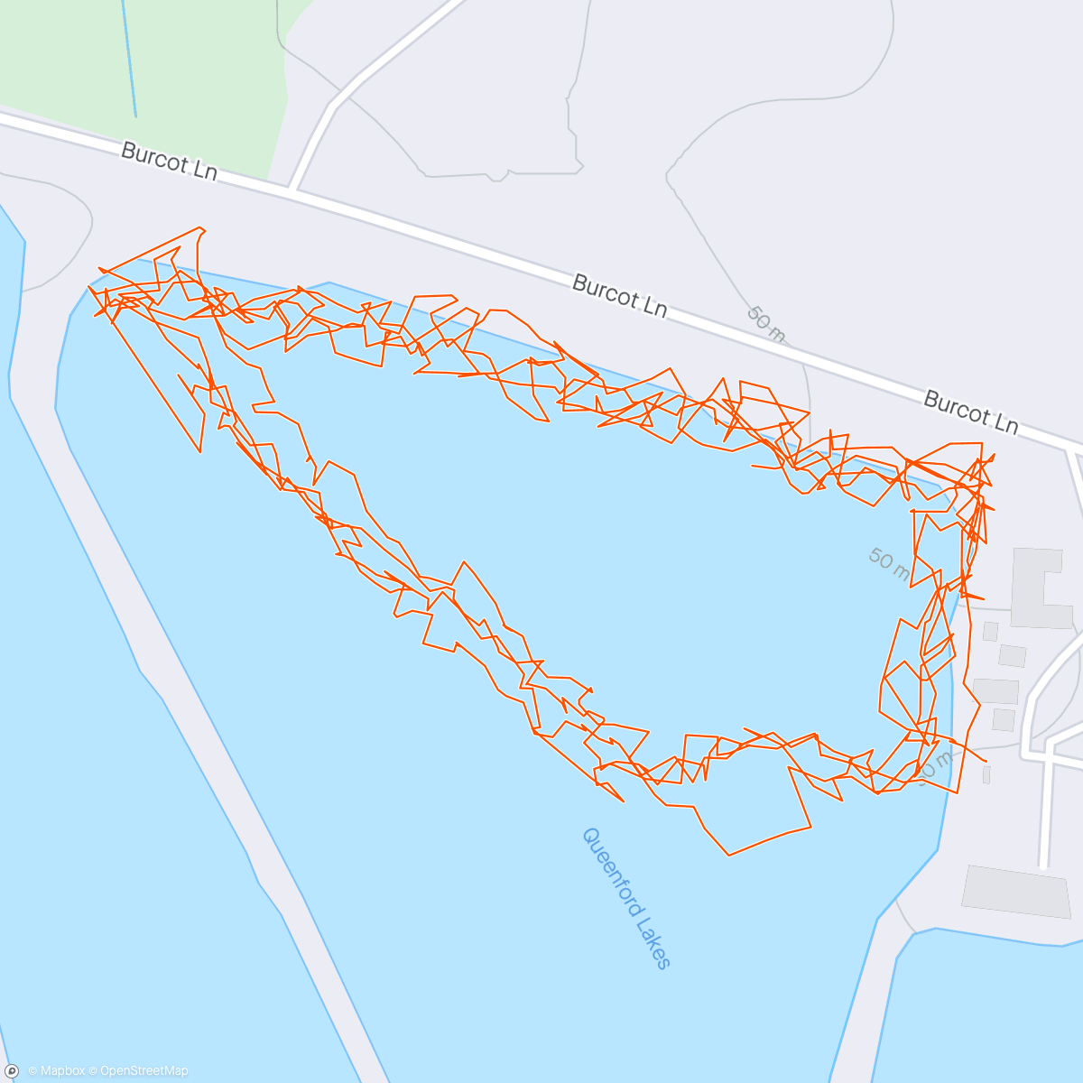 Map of the activity, Morning Swim @queenford lake